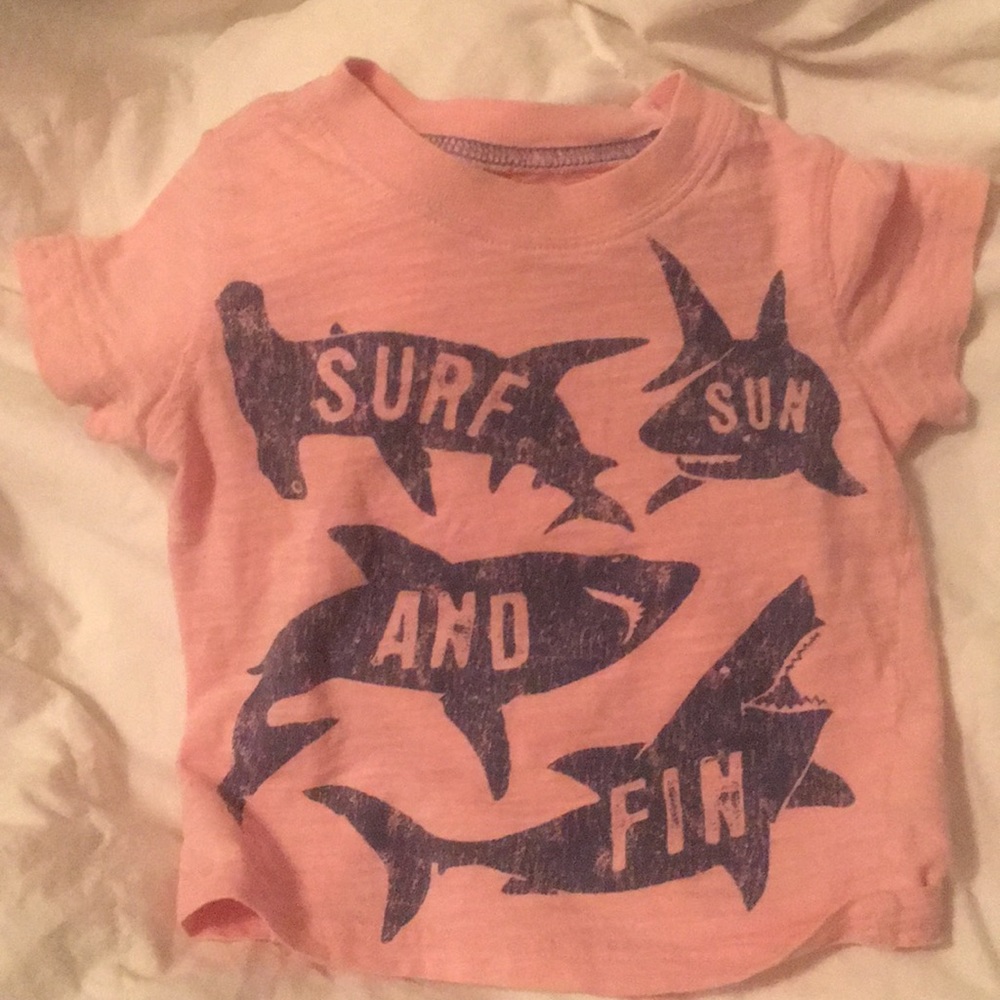 Boys surf sun and fin shirt